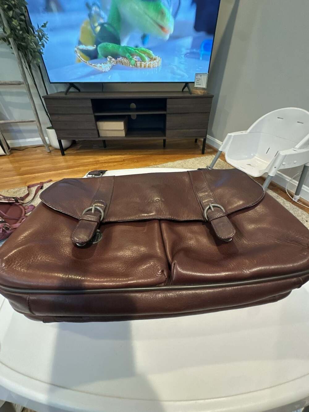 Solo Leather 16 Inch Laptop Briefcase/Bag